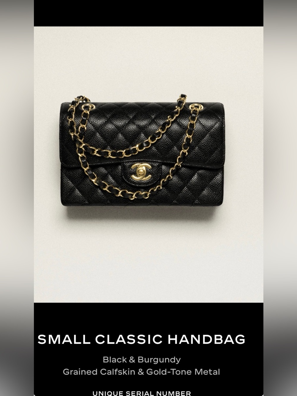 CHANEL Black Quilted Caviar Leather Shoulder Bag with Gold Hardware- Authentic.